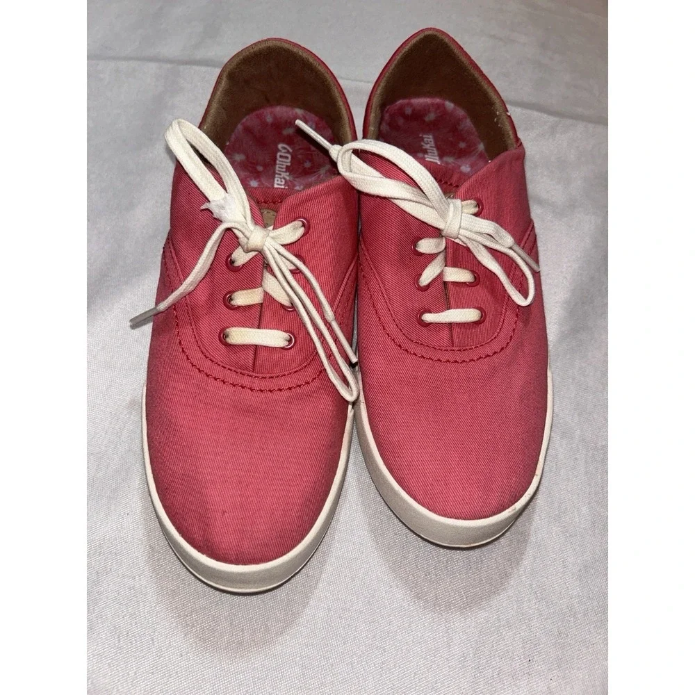 Olukai Kohu Women's Canvas W7.5 EUR 37.5 Coral Pink Canvas Wet Grip Non‎ Marking